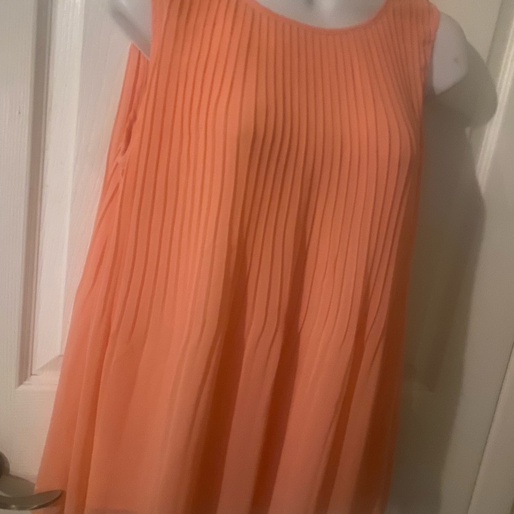 Apt. 9 Women's Orange Pleated Blouse